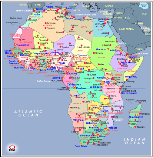 �A�t���J�n�}2�@Map of Africa