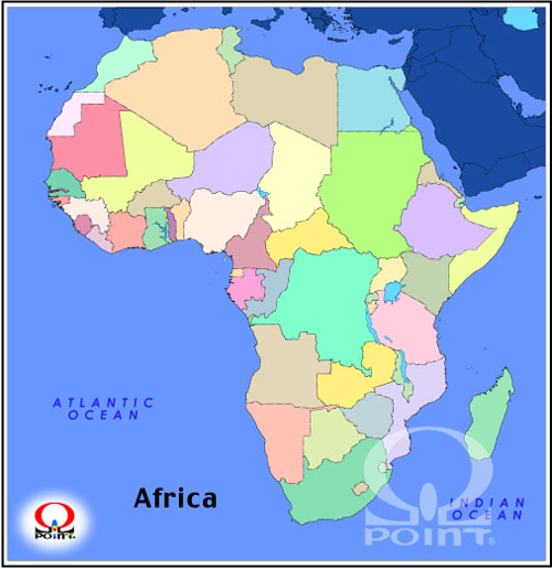 �A�t���J���n�}�@Map of Africa