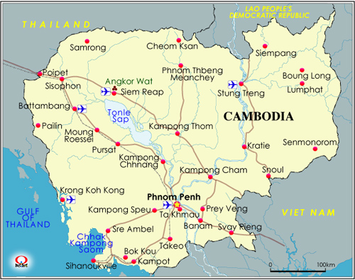 カンボジア地図3 CAMBODIA MAP3