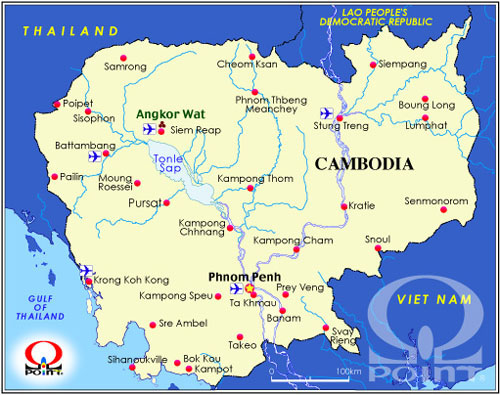 �J���{�W�A�n�}�@CAMBODIA MAP