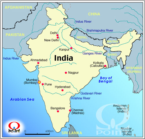 �C���h�n�}�@Map of India
