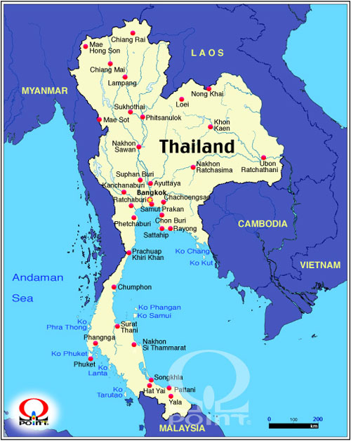 �^�C�n�}�@Map of Thailand