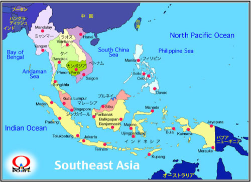 ����A�W�A�n�}���{��@Map of Southeast Asia