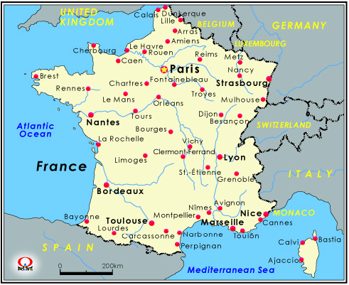�t�����X�n�}�@Map of France