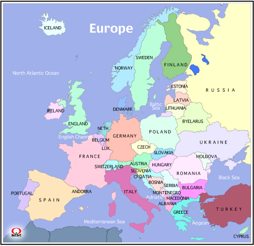 ���[���b�p�n�}�@Map of Europe