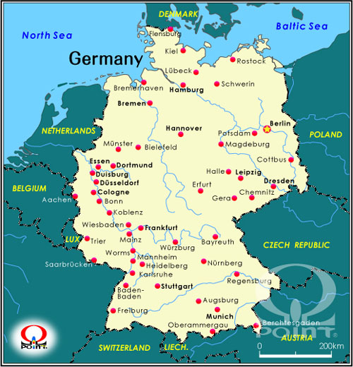 �h�C�c�n�}�@Map of Germany