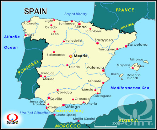 �X�y�C���n�}