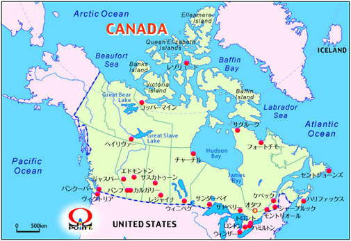 �J�i�_�n�}�@���{�� Map of Canada
