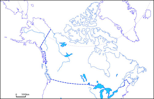 �J�i�_���n�} Map of Canada