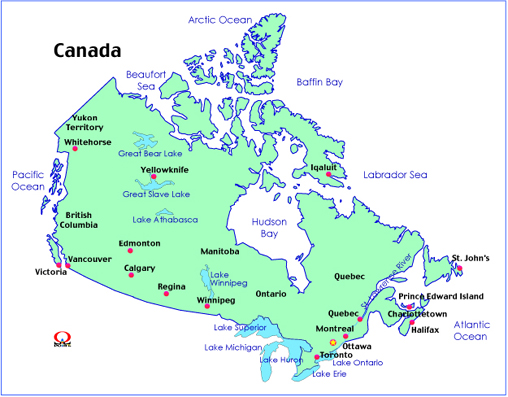 �J�i�_�n�} Map of Canada
