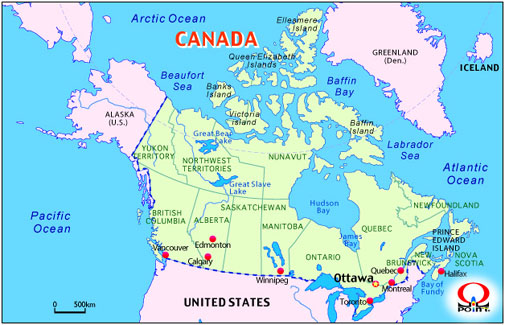 �J�i�_�n�}�@Map of Canada