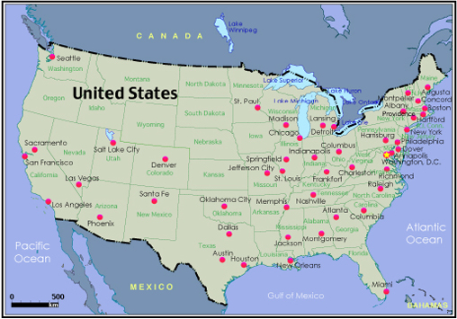 �A�����J�n�}2 Map of USA