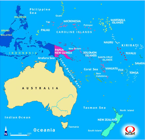 Map of Oceania �I�Z�A�j�A�n�}