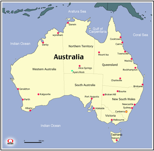 �I�[�X�g�����A�n�}