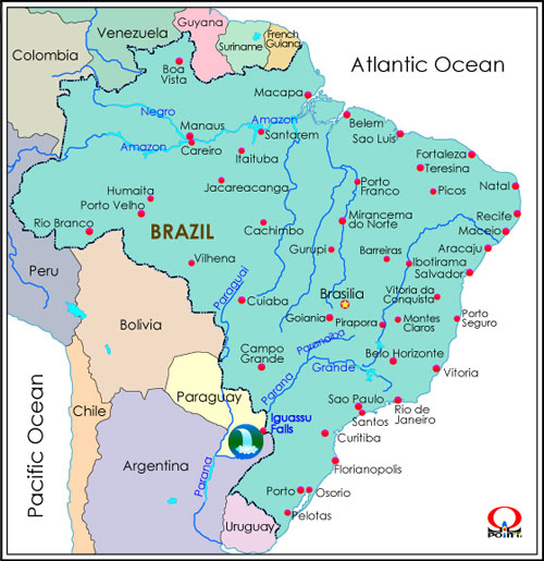 ブラジル地図-1 BRAZIL Map